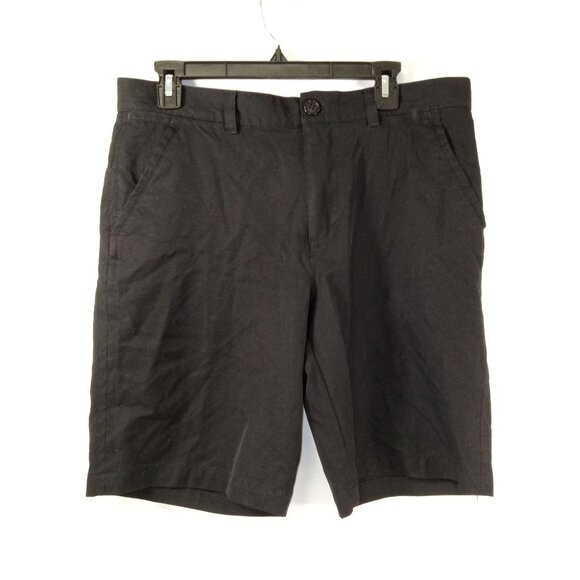 IZOD Men's Golf Shorts 1 Black 1  Tan Size 34 - Picture 2 of 9